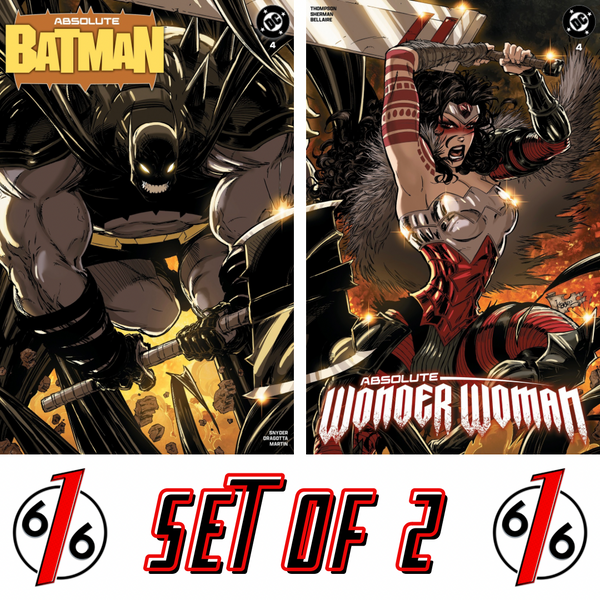 ABSOLUTE BATMAN & WONDER WOMAN 4 KAARE ANDREWS 616 Connecting Variant Set LTD 3000