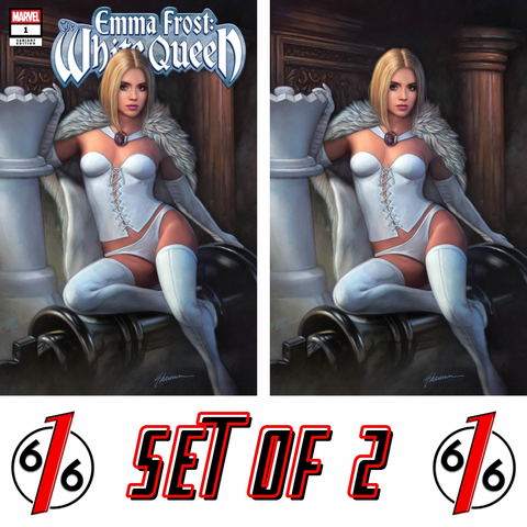 EMMA FROST WHITE QUEEN #1 SHANNON MAER 616 Trade Dress & Virgin Variant Set Ltd 1000