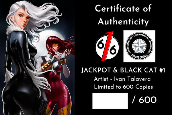 JACKPOT & BLACK CAT #1 SET TALAVERA & HUGHES & FOIL Variant LTD 600 COA
