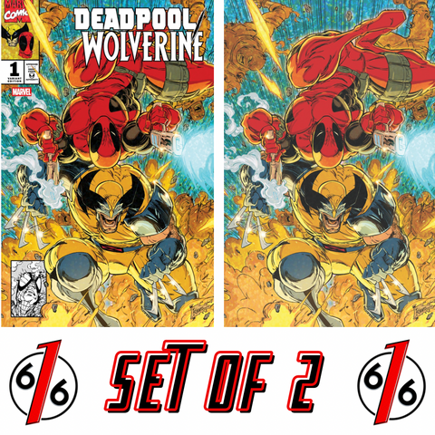 DEADPOOL WOLVERINE #1 KAARE ANDREWS 616 Trade Dress & Virgin Variant Set LTD 1000