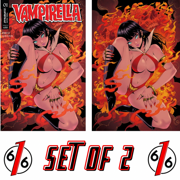 VAMPIRELLA #1 (2026) GODTAIL 616 COMICS Trade Dress & Virgin Variant AB Set LTD 500