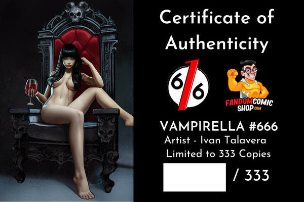 VAMPIRELLA #666 TALAVERA LEIRIX TURINI 616 Virgin Variant Set LTD 333 COA