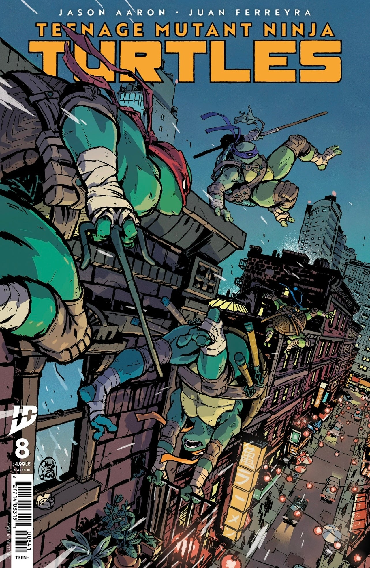 TEENAGE MUTANT NINJA TURTLES #8 OLIVER ONO 1:10 Ratio Variant