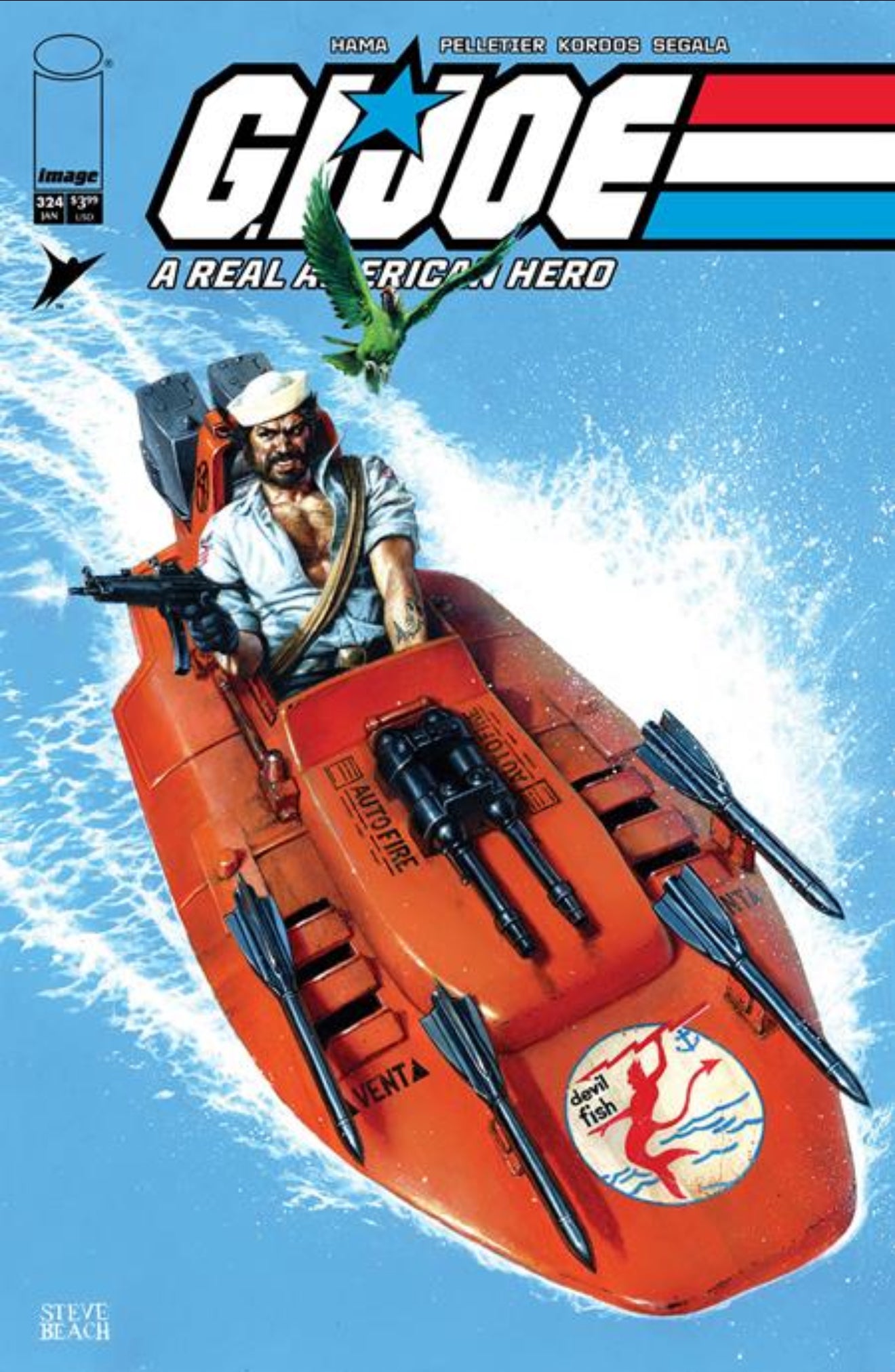 GI JOE REAL AMERICAN HERO #324 STEVE BEACH 1:10 Ratio Variant Cvr
