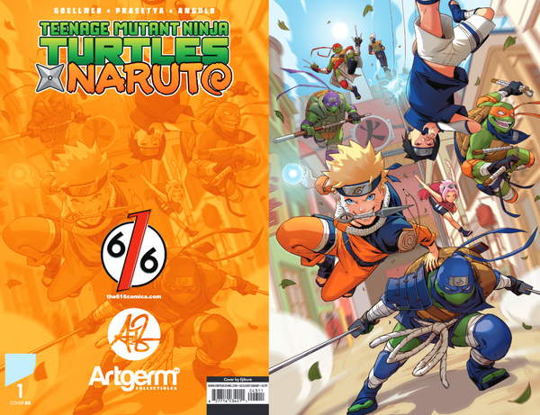 TEENAGE MUTANT NINJA TURTLES X NARUTO 1 EJIKURE Variant AB Set LTD 600