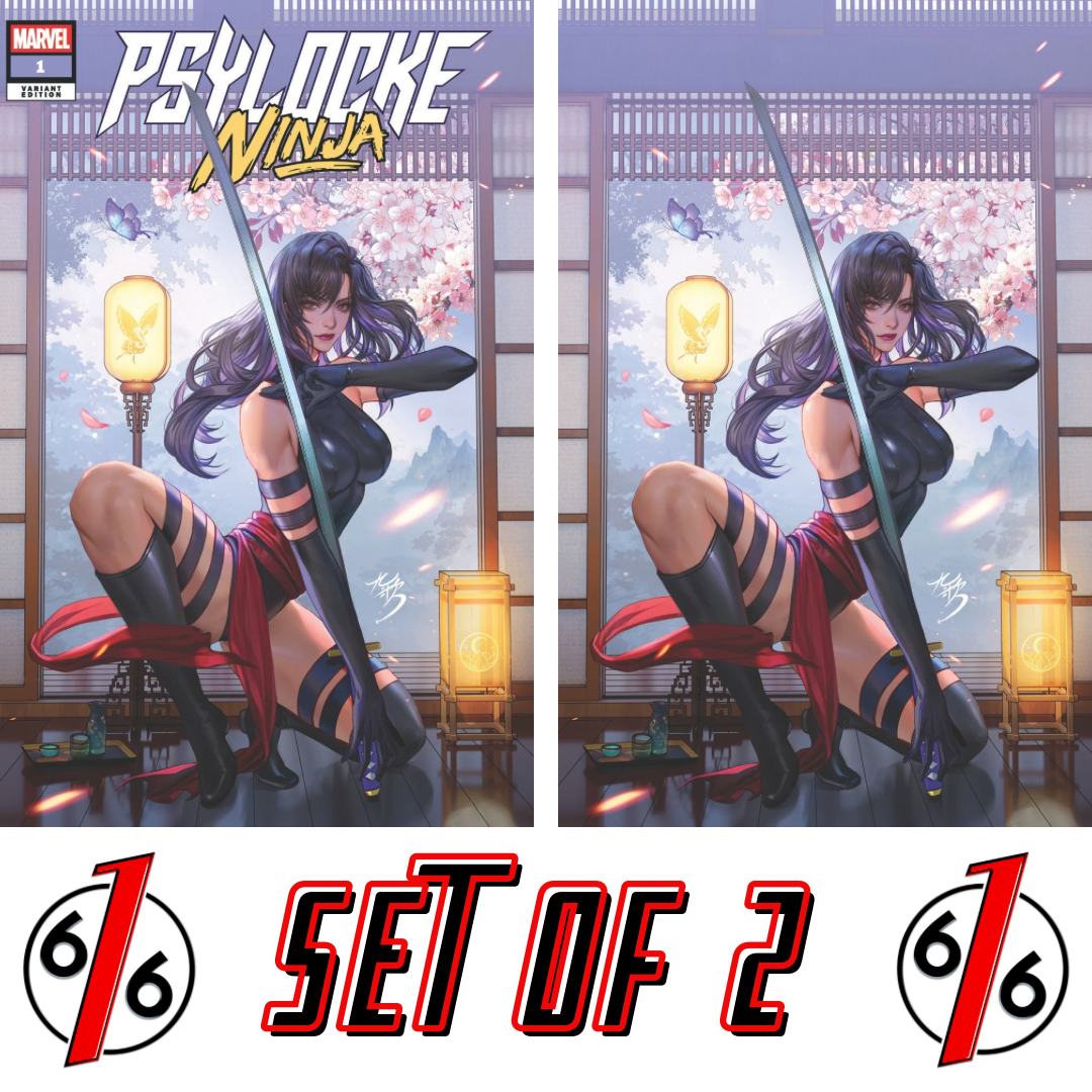 PSYLOCKE NINJA #1 FANYANG 616 Trade Dress & Virgin Variant AB Set LTD 1000