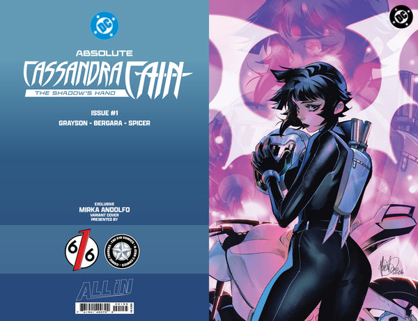 ABSOLUTE CASSANDRA CAIN #1 MIRKA ANDOLFO 616 COMICS Trade Dress & Virgin & FOIL Variant ABC Set LTD 1000