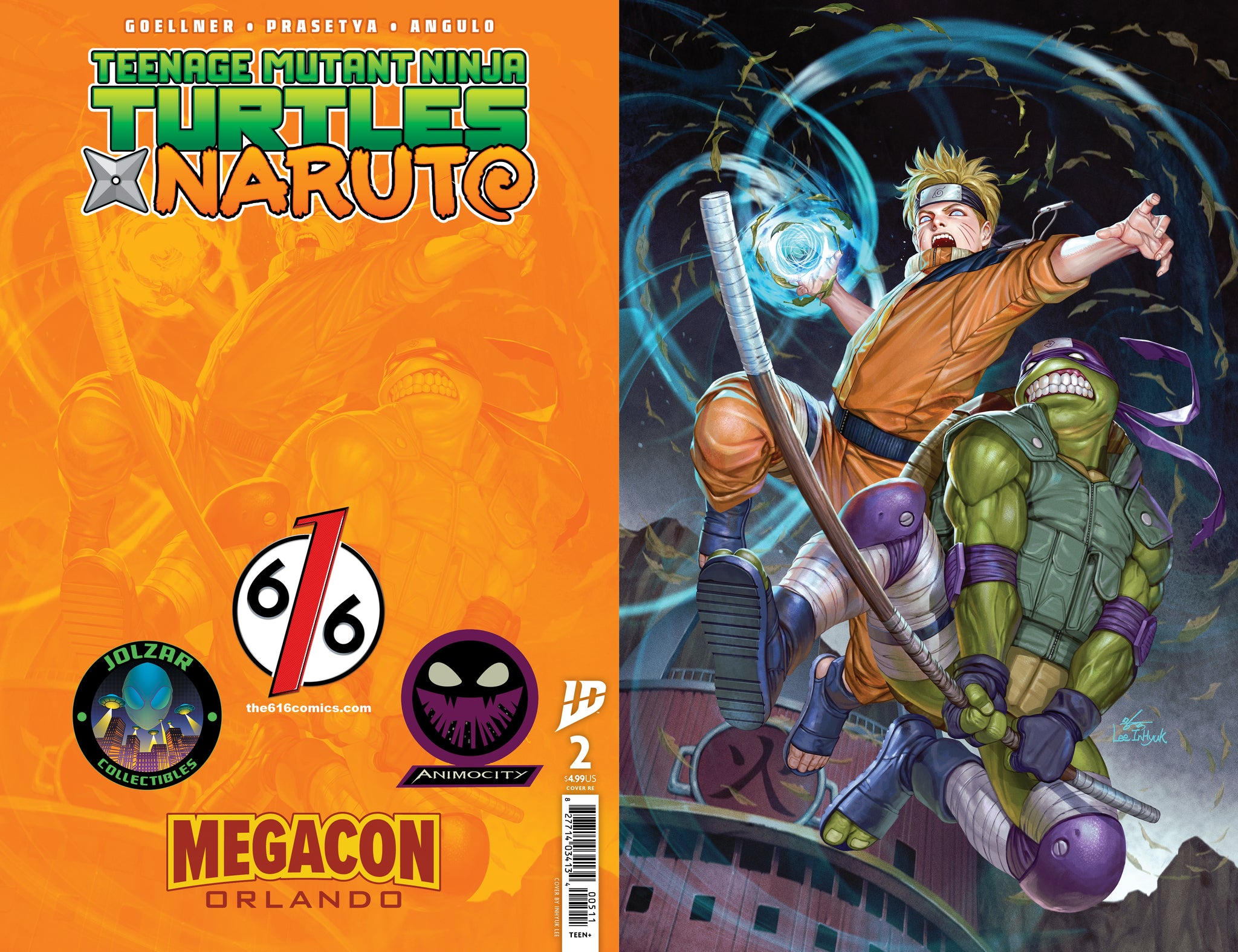 アメコミ okau TEENAGE MUTANT NINJA TURTLES X NARUTO 2 INHYUK LEE 616 Day