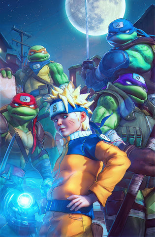 TEENAGE MUTANT NINJA TURTLES X NARUTO 4 TIAGO DA SILVA Night Virgin Variant B LTD 600