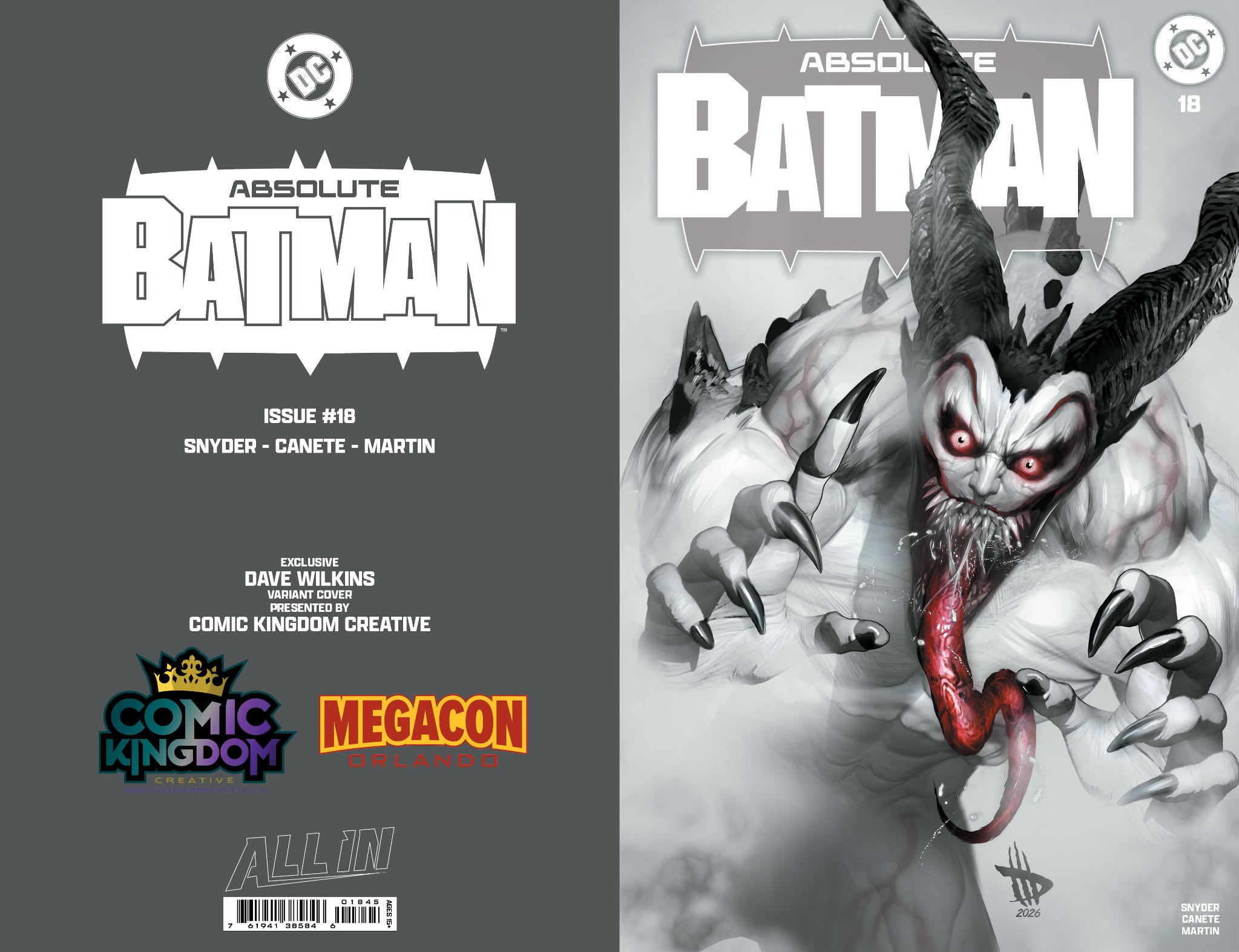 ABSOLUTE BATMAN #18 DAVE WILKINS MEGACON Exclusive Trade Dress