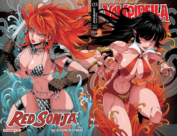 VAMPIRELLA #3 & RED SONJA SHE-DEVIL WITH A SWORD #2 GODTAIL 616 COMICS Trade Dress Variant A Set LTD 500