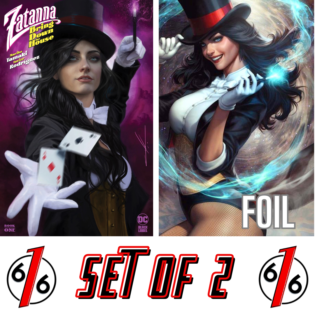 ZATANNA BRING DOWN THE HOUSE #1 CARLA COHEN & ARTGERM FOIL Variant Set LTD 3000