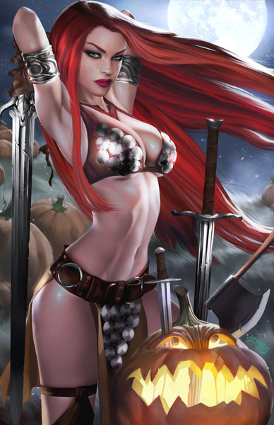 RED SONJA 15 JOSH BURNS 616 HALLOWEEN Virgin Variant AB Set LTD 500