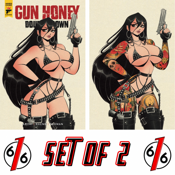GUN HONEY DOUBLES DOWN #4 BLOODKNOTCOLLECTIVE 616 COMICS Trade Dress & Virgin Variant AB Set LTD 250