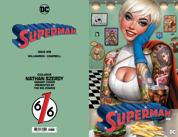 SUPERMAN 18-19 NATHAN SZERDY 616 DINER TATTOO Variant Set Of 6 LTD 1000