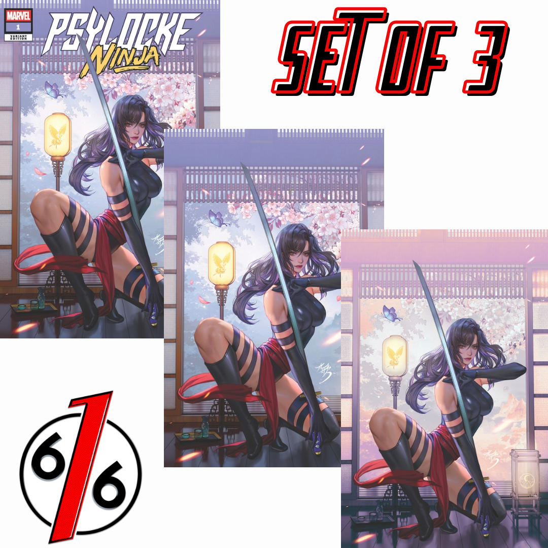PSYLOCKE NINJA #1 FANYANG 616 Trade Dress & Virgin Variant ABC Set LTD 1000