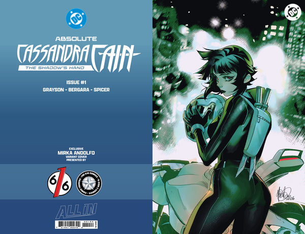 ABSOLUTE CASSANDRA CAIN #1 MIRKA ANDOLFO 616 COMICS Trade Dress & Virgin & FOIL Variant ABC Set LTD 1000