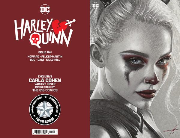 HARLEY QUINN #41 CARLA COHEN 616 Comics Virgin Sketch Variant B LTD 1500