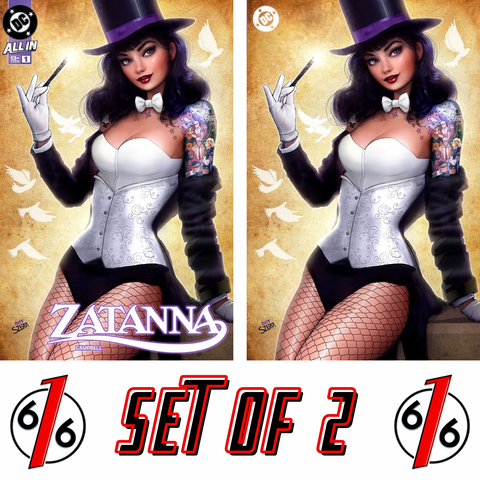 ZATANNA #1 NATHAN SZERDY 616 COMICS TATTOO Variant Set AB LTD 1500