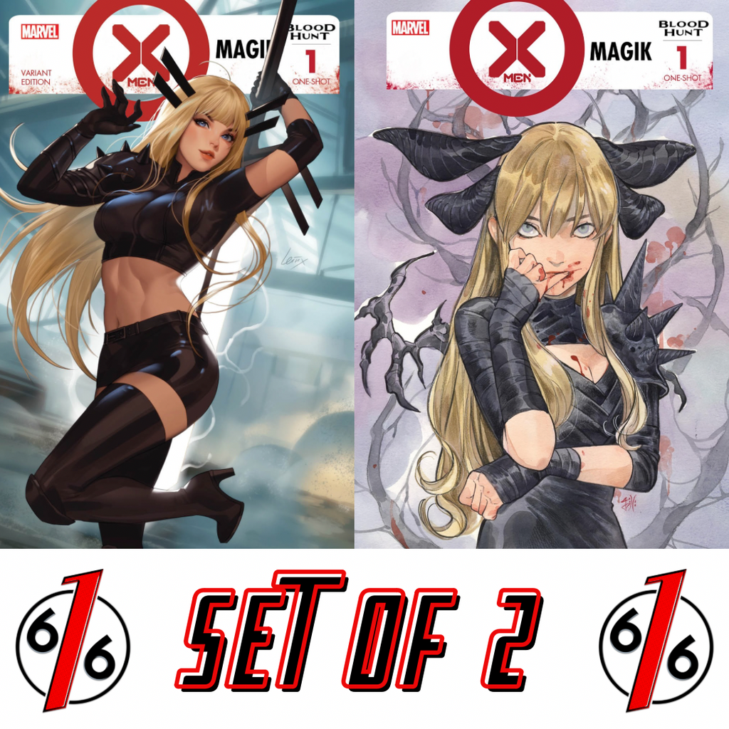 X-MEN BLOOD HUNT MAGIK #1 LEIRIX LI & PEACH MOMOKO Variant Set LTD X-MEN BLOOD HUNT MAGIK #1 LEIRIX LI & PEACH MOMOKO Variant Set LTD