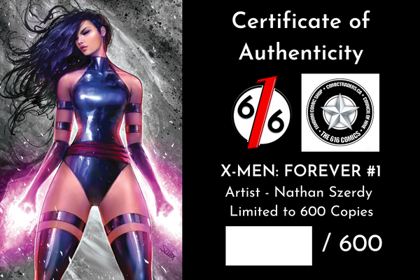X-MEN FOREVER #1 NATHAN SZERDY 616 Trade & Virgin Variant Set LTD 600 COA