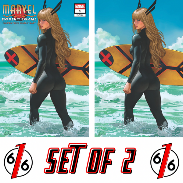 MARVEL SWIMSUIT SPECIAL BRAND NEW BEACH DAY #1 IVAN TALAVERA 616 COMICS Trade Dress & Virgin Variant AB Set LTD 1000