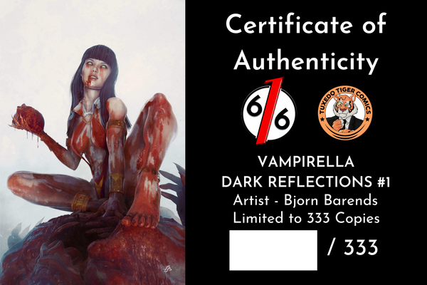 VAMPIRELLA DARK REFLECTIONS 1 BARENDS 616 Virgin Variant AB Set LTD 333 COA