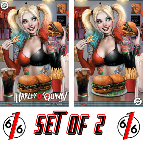 HARLEY QUINN 45 SZERDY 616 DINER TATTOO Variant Set Of 2 AB LTD 1500