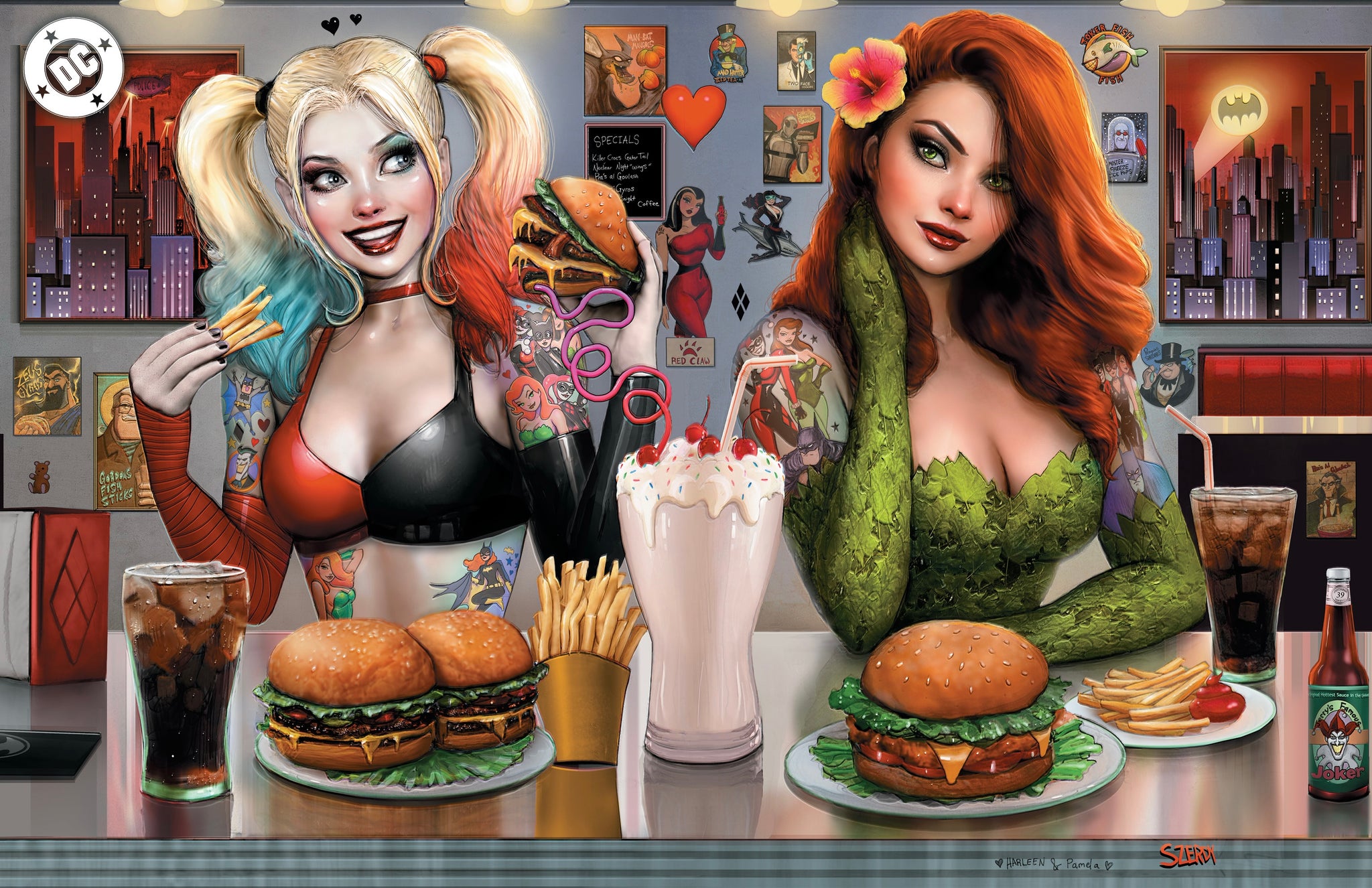 HARLEY QUINN #49 NATHAN SZERDY Calgary Fan Expo Horizontal Virgin FOIL Variant D LTD 1000