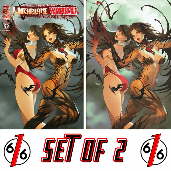 WITCHBLADE VAMPIRELLA 1 LEIRIX LI 616 COMICS Trade Dress & Virgin Variant AB Set LTD 500