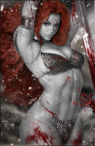 SONJA REBORN #4 SHIKARII 616 COMICS Trade Dress & Virgin Variant ABC Set LTD 500