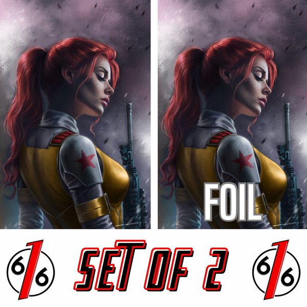 GI JOE #16 CARLA COHEN 616 COMICS Scarlett Virgin & FOIL AB Variant Set LTD 750