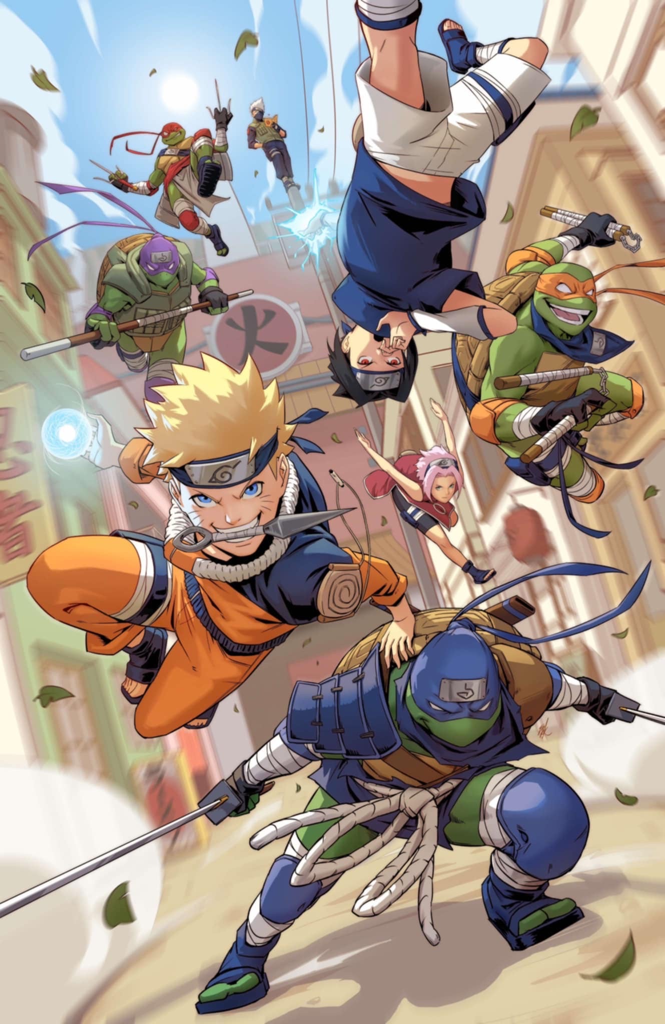 TEENAGE MUTANT NINJA TURTLES X NARUTO 1 EJIKURE Variant A LTD 600