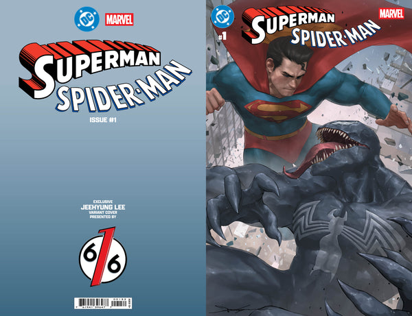 DC MARVEL SUPERMAN SPIDER-MAN #1 JEEHYUNG LEE 616 Variant & DELL’OTTO Cvr G LTD 3000