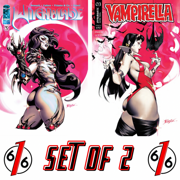 WITCHBLADE #24 & VAMPIRELLA #3 YONA 616 COMICS Variant Set LTD 500