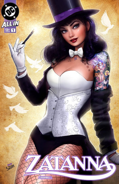 ZATANNA #1 NATHAN SZERDY 616 COMICS TATTOO Variant Set AB & C FOIL LTD 1000