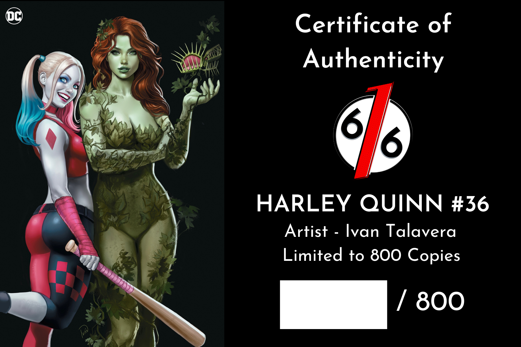 Harley retailer Quinn New 52 #14 authentic signed by artists