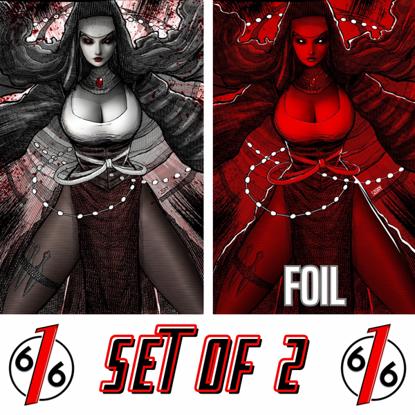 MARIAN HERETIC #1 NATHAN SZERDY 616 COMICS Virgin & FOIL Variant Set LTD 500