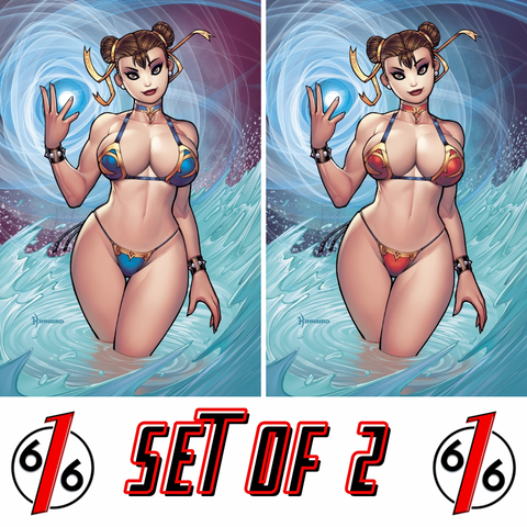 2024 STREET FIGHTER & FRIENDS SWIMSUIT SPECIAL #1 RYAN KINNAIRD 616 Virgin Variant AB Set LTD 500