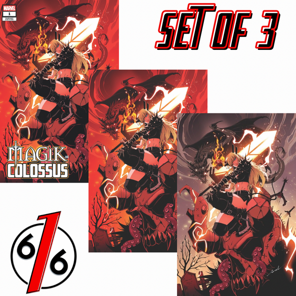 MAGIK & COLOSSUS #1 616 COMICS GODTAIL Trade Dress & Virgin Variant ABC Set LTD 1000