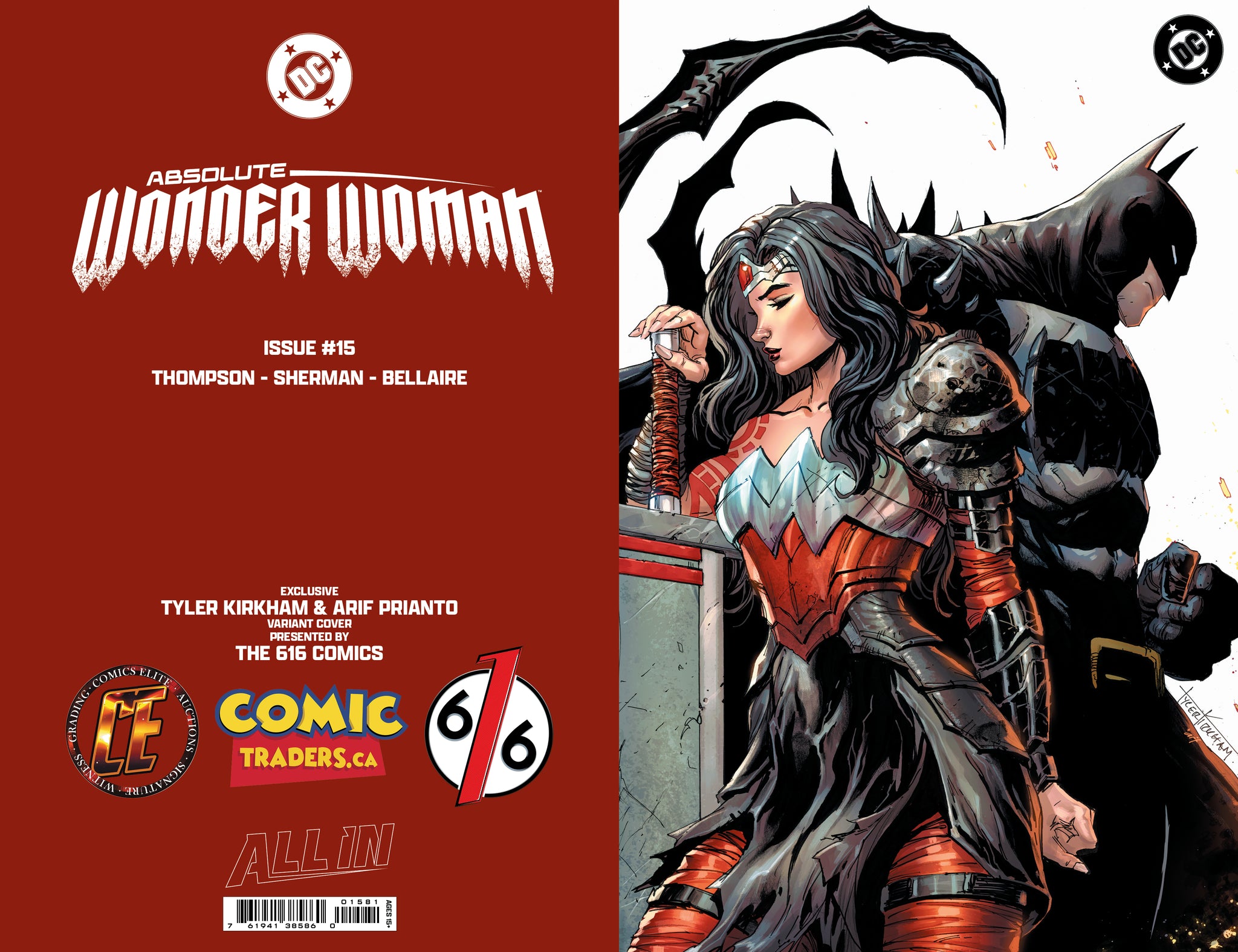 ABSOLUTE WONDER WOMAN #15 TYLER KIRKHAM 616 COMICS Virgin SPOT