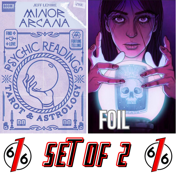 MINOR ARCANA #1 ROSALES Tarot Shop Flyer & FRISON FOIL FOC Reveal Variant Set LTD 300