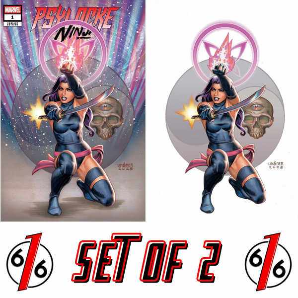 PSYLOCKE NINJA #1 JOSEPH LINSNER Trade Dress & Virgin Variant AB Set LTD 1000