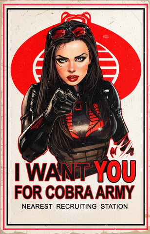 GI JOE REAL AMERICAN HERO #317 CEDRIC POULAT 616 Virgin SPOT FOIL Variant B LTD 750