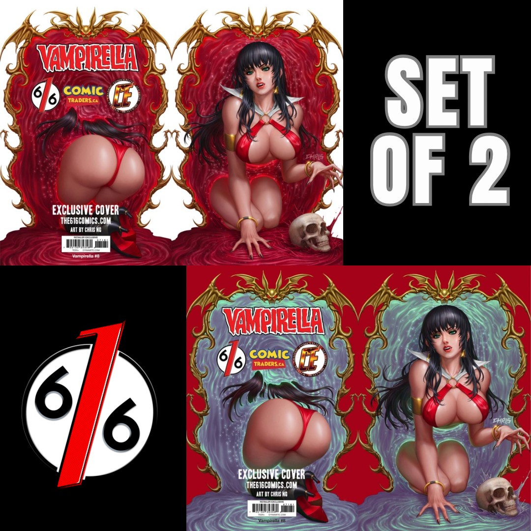VAMPIRELLA #8 CHRIS NG 616 COMICS WRAPAROUND Virgin Variant AB Set LTD 500