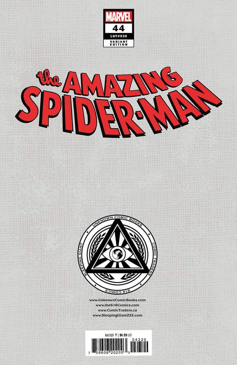 AMAZING SPIDER-MAN #44 IVAN TAO Trade Dress Variant – The 616 Comics