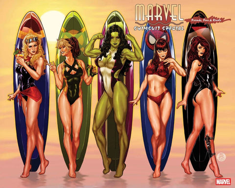 MARVEL SWIMSUIT SPECIAL FRIENDS, FOES & RIVALS #1 MARK BROOKS Wraparound Variant