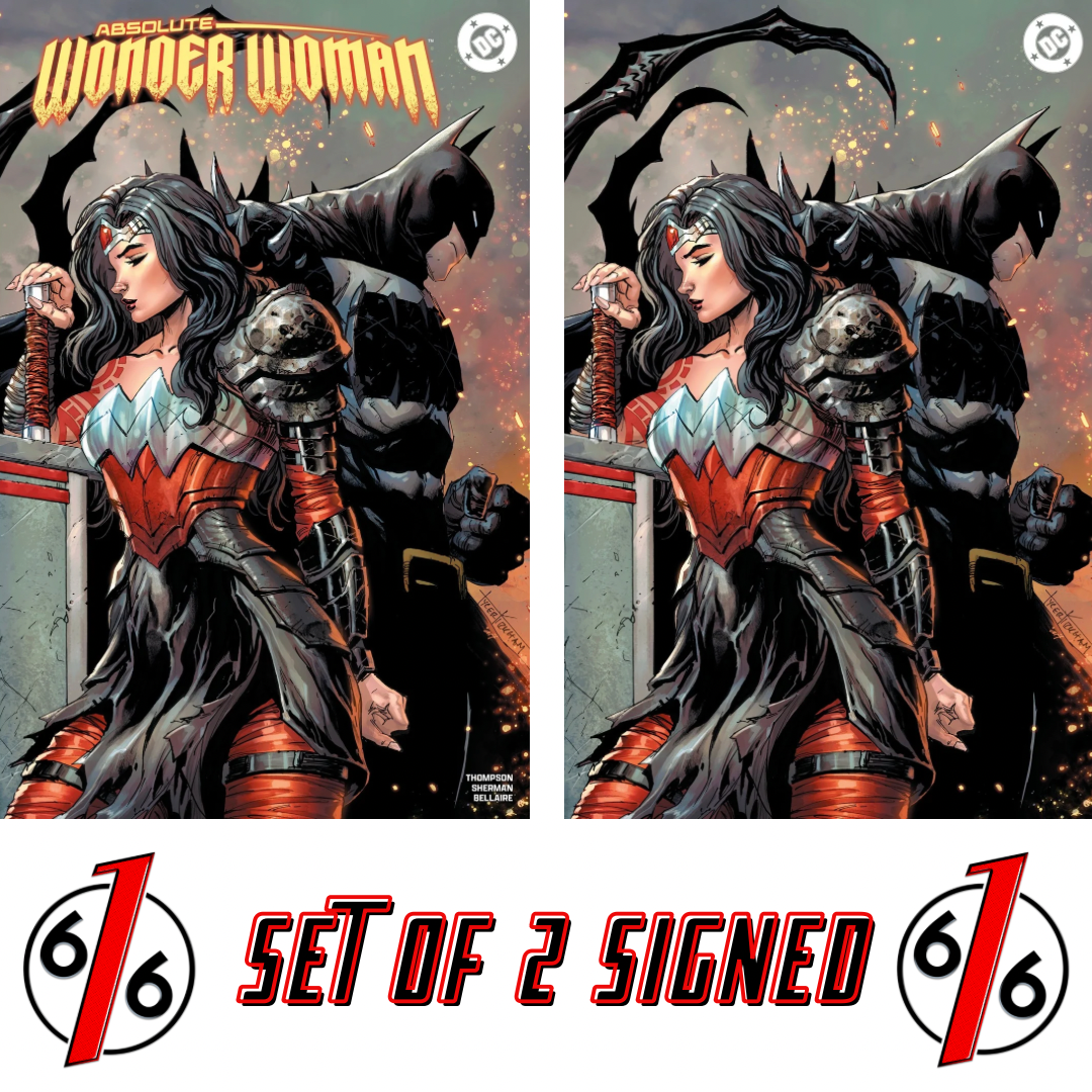 SIGNED - ABSOLUTE WONDER WOMAN #15 TYLER KIRKHAM 616 COMICS Trade Dress & Virgin Variant AB Set LTD 1000