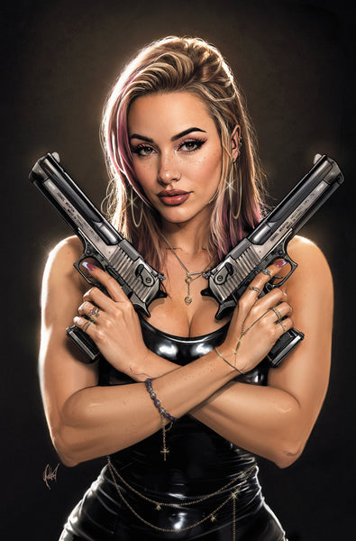 GUN HONEY DOUBLES DOWN #3 CEDRIC POULAT 616 COMICS Trade Dress & Virgin Variant ABC Set LTD 500
