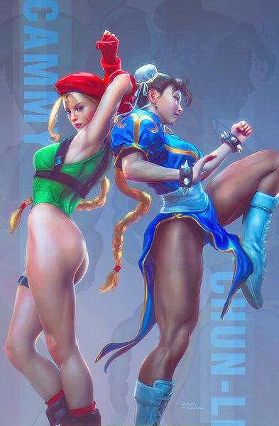 STREET FIGHTER MASTERS CAMMY VS CHUN-LI #1 TIAGO DA SILVA 616 COMICS Virgin Variant AB Set LTD 500
